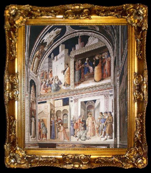 framed  Fra Angelico Scenes from the Lives of Sts Lawrence and Stephen, ta009-2